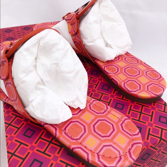 Tory Burch Miller Sandals Coral Pink 7 7.5 8 8.5 - Picture 5 of 7